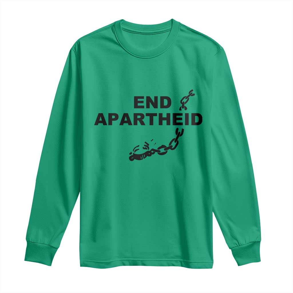 End Apartheid Human Rights Long Sleeve Shirt Broken Chain Social Justice Activist