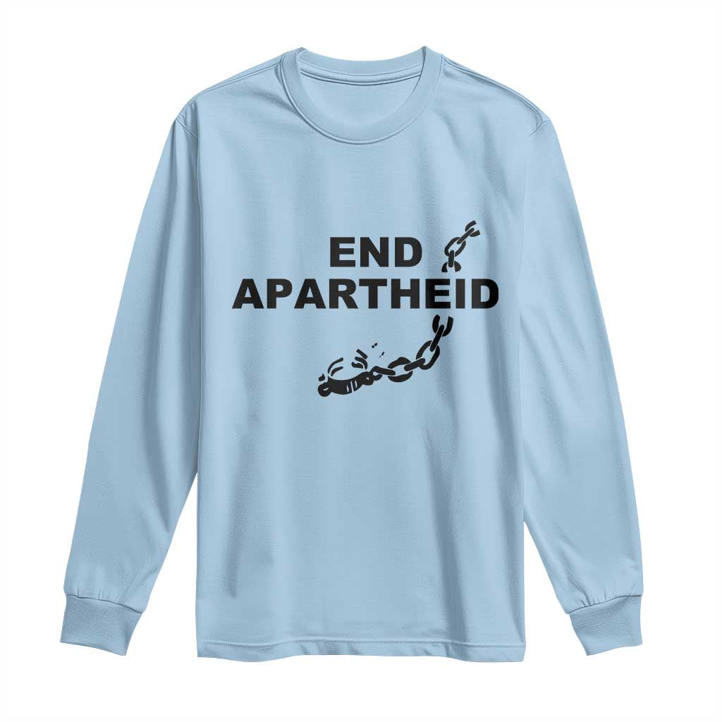 End Apartheid Human Rights Long Sleeve Shirt Broken Chain Social Justice Activist