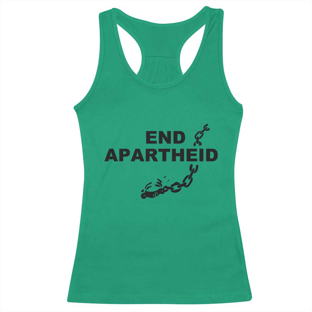 End Apartheid Human Rights Racerback Tank Top Broken Chain Social Justice Activist
