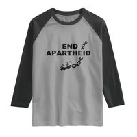 End Apartheid Human Rights Raglan Shirt Broken Chain Social Justice Activist
