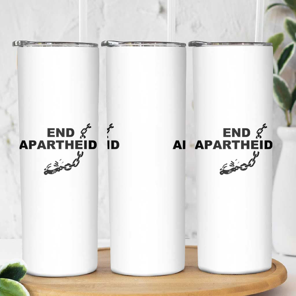 End Apartheid Human Rights Skinny Tumbler Broken Chain Social Justice Activist