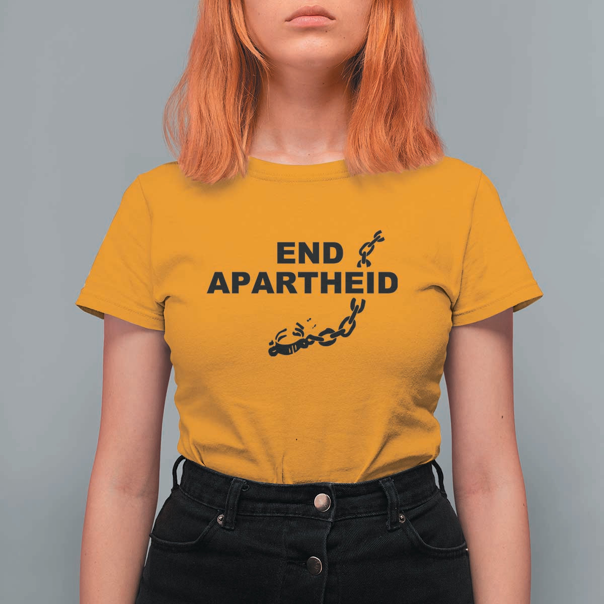 End Apartheid Human Rights T Shirt For Women Broken Chain Social Justice Activist