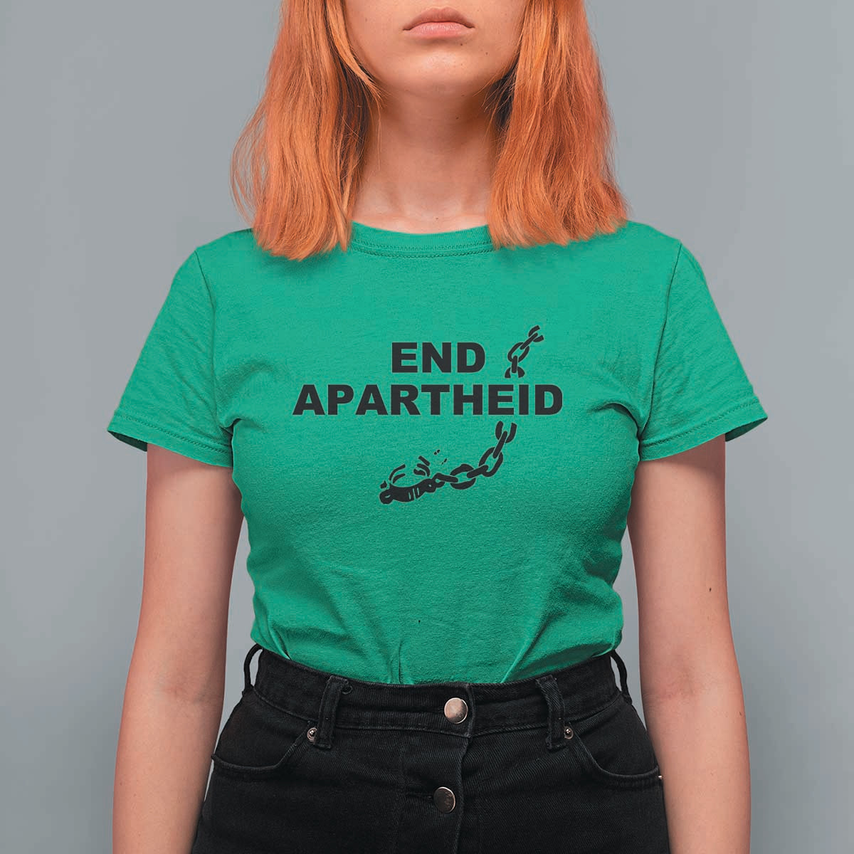 End Apartheid Human Rights T Shirt For Women Broken Chain Social Justice Activist