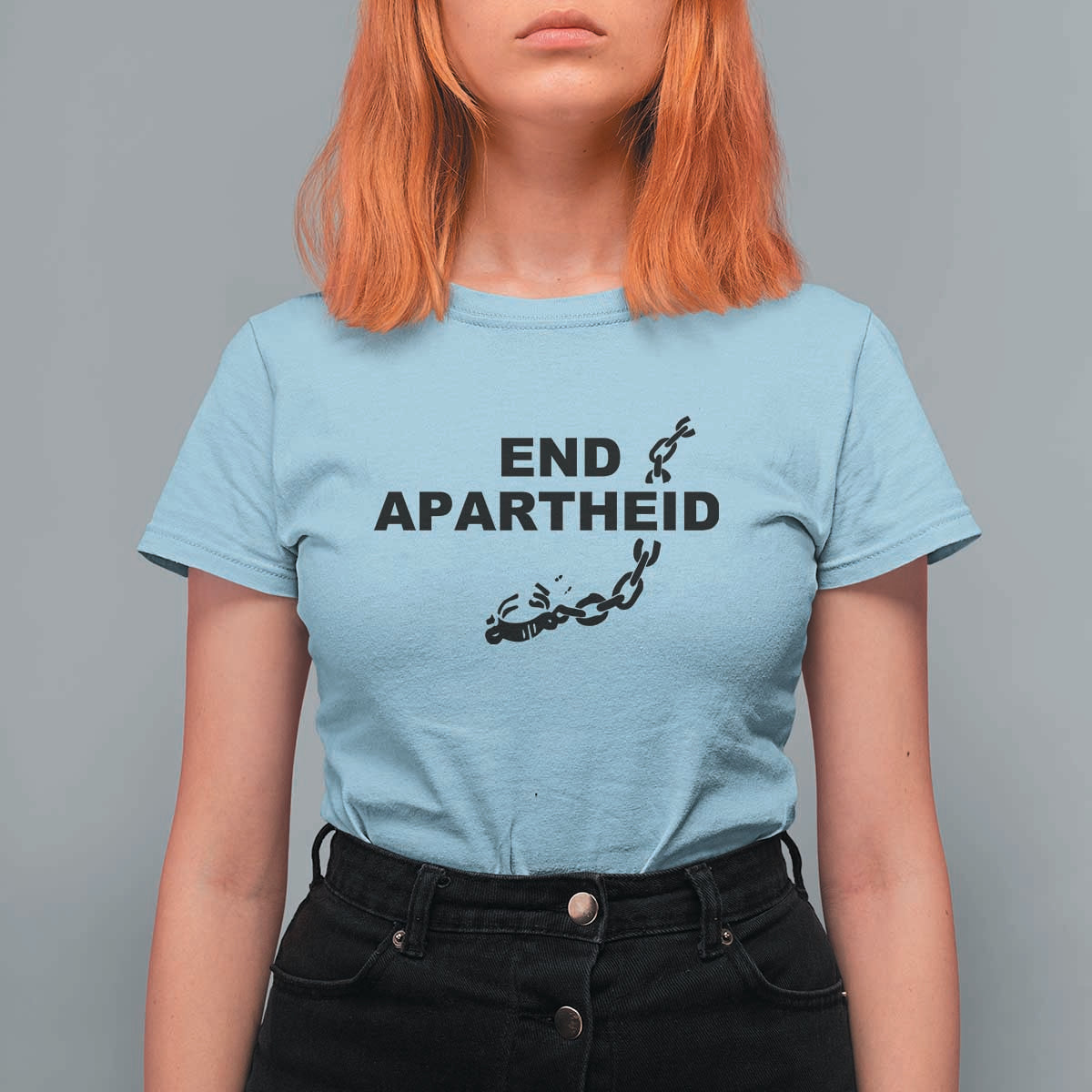 End Apartheid Human Rights T Shirt For Women Broken Chain Social Justice Activist