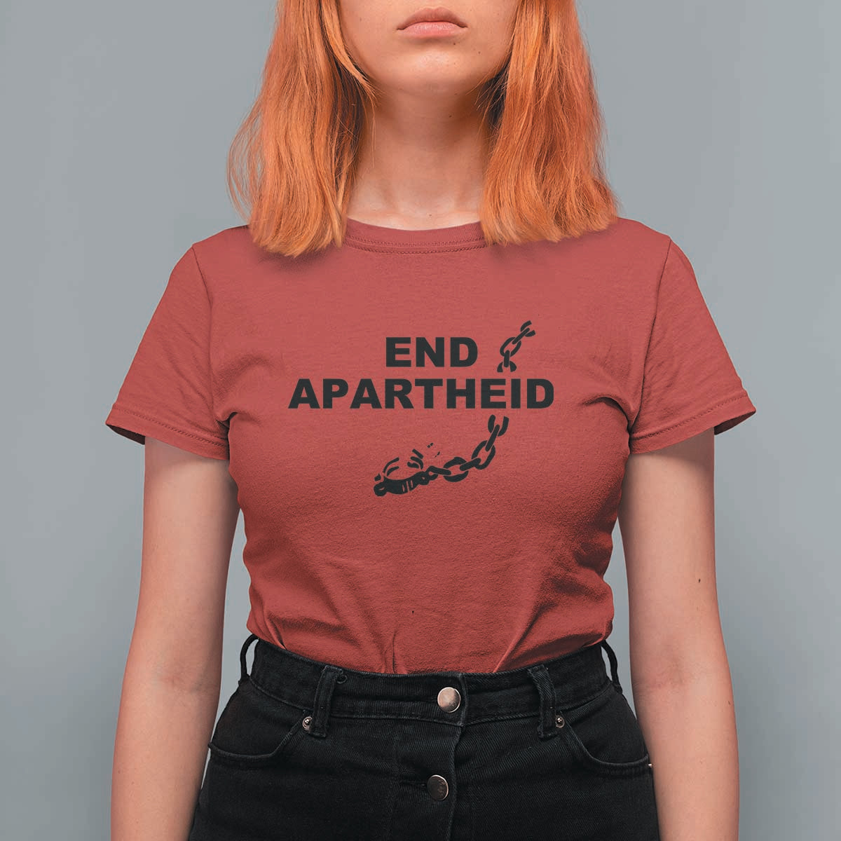 End Apartheid Human Rights T Shirt For Women Broken Chain Social Justice Activist