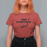 End Apartheid Human Rights T Shirt For Women Broken Chain Social Justice Activist