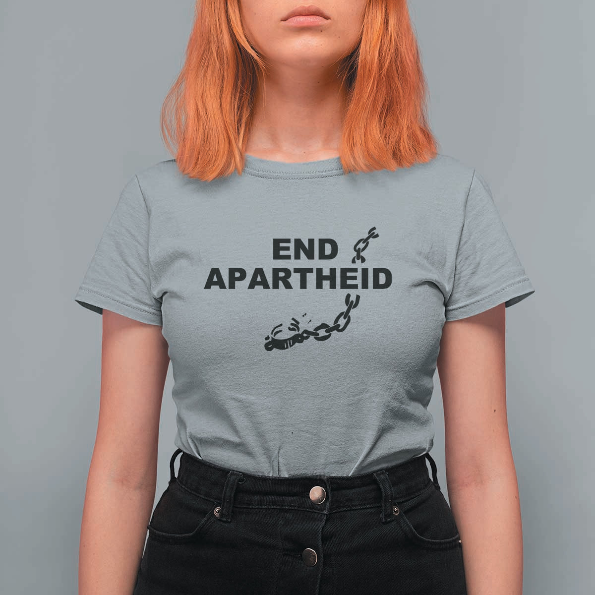 End Apartheid Human Rights T Shirt For Women Broken Chain Social Justice Activist