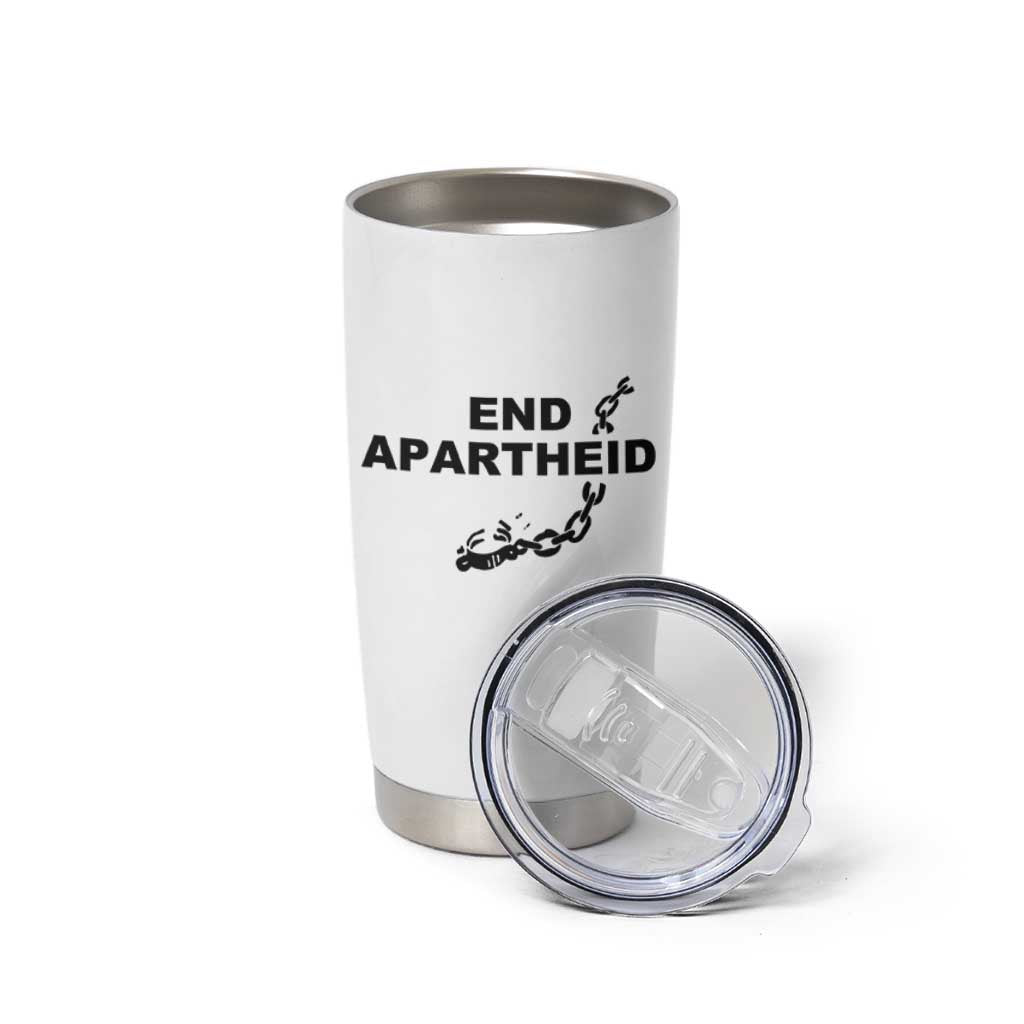 End Apartheid Human Rights Tumbler Cup Broken Chain Social Justice Activist