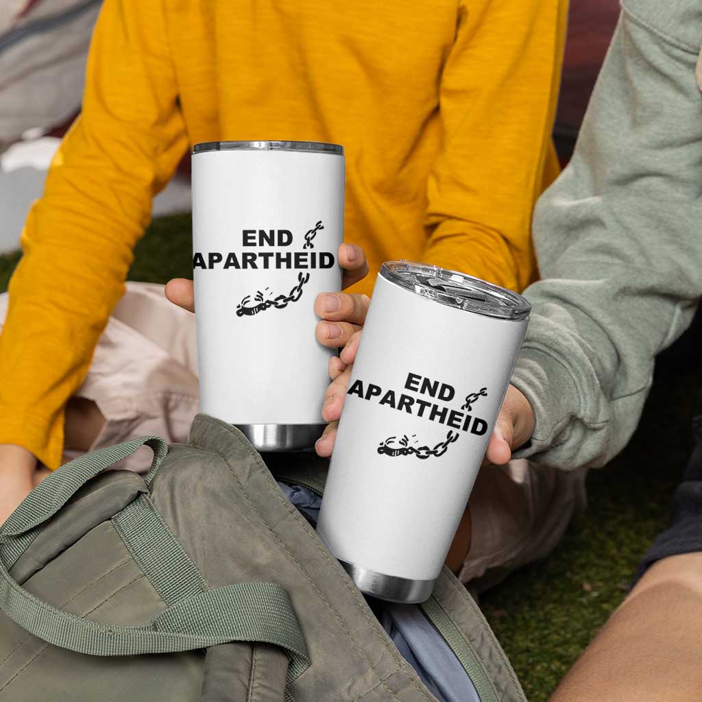 End Apartheid Human Rights Tumbler Cup Broken Chain Social Justice Activist