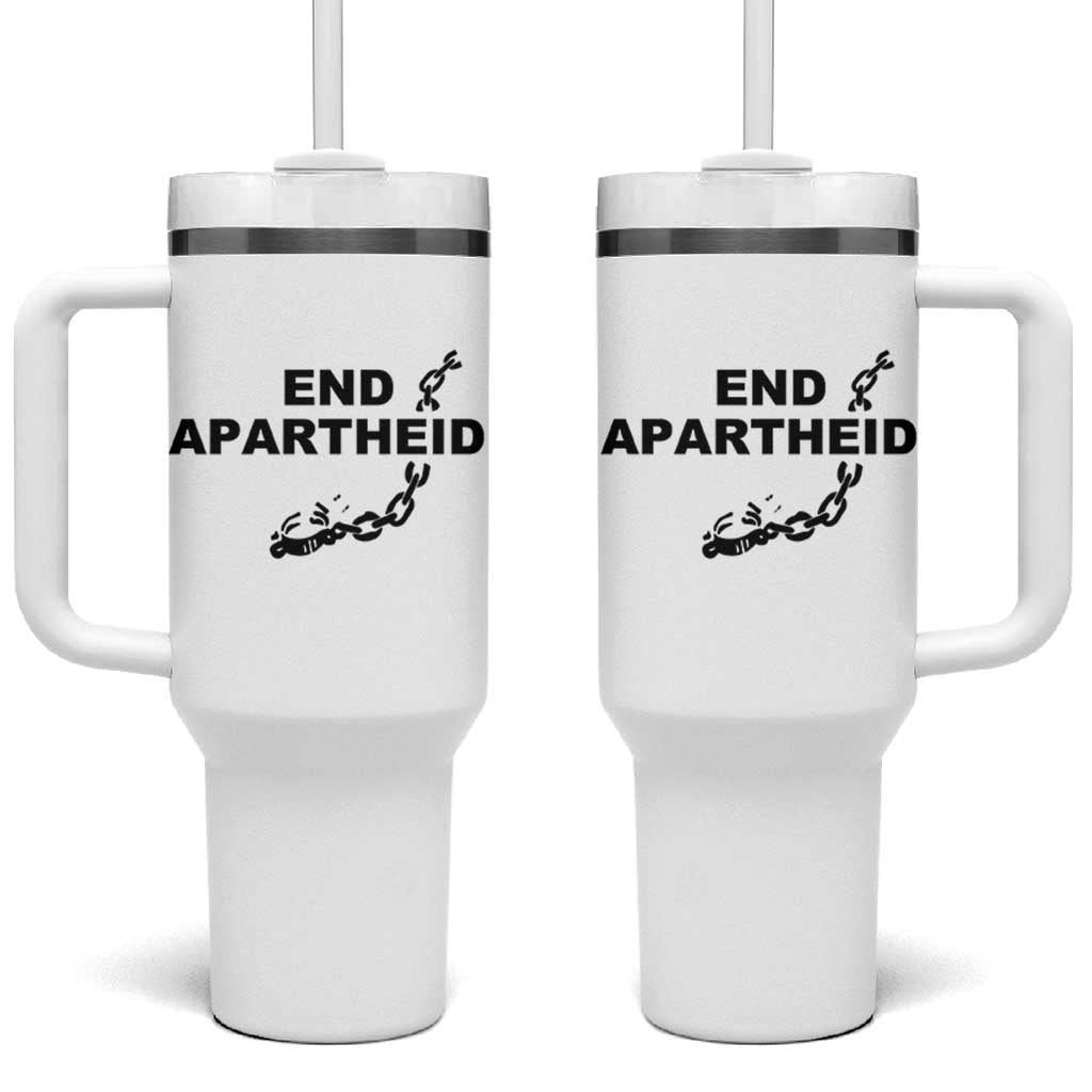 End Apartheid Human Rights Tumbler With Handle Broken Chain Social Justice Activist