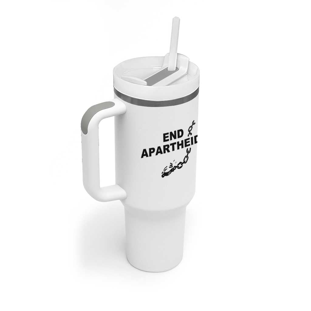 End Apartheid Human Rights Tumbler With Handle Broken Chain Social Justice Activist