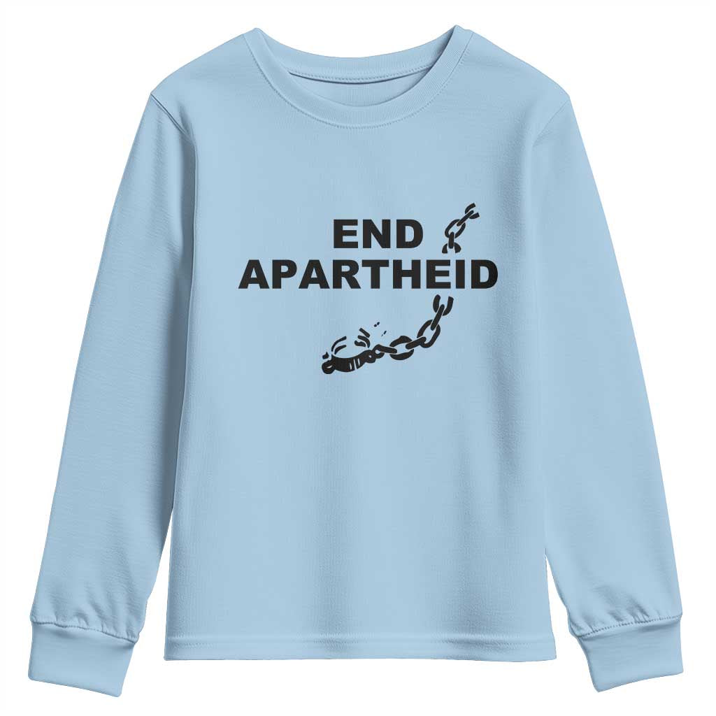 End Apartheid Human Rights Youth Sweatshirt Broken Chain Social Justice Activist