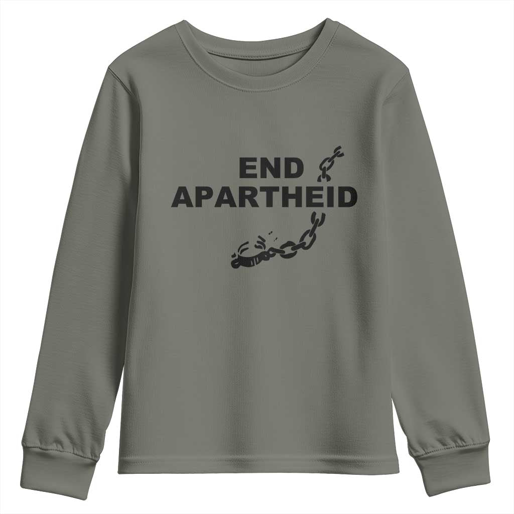 End Apartheid Human Rights Youth Sweatshirt Broken Chain Social Justice Activist