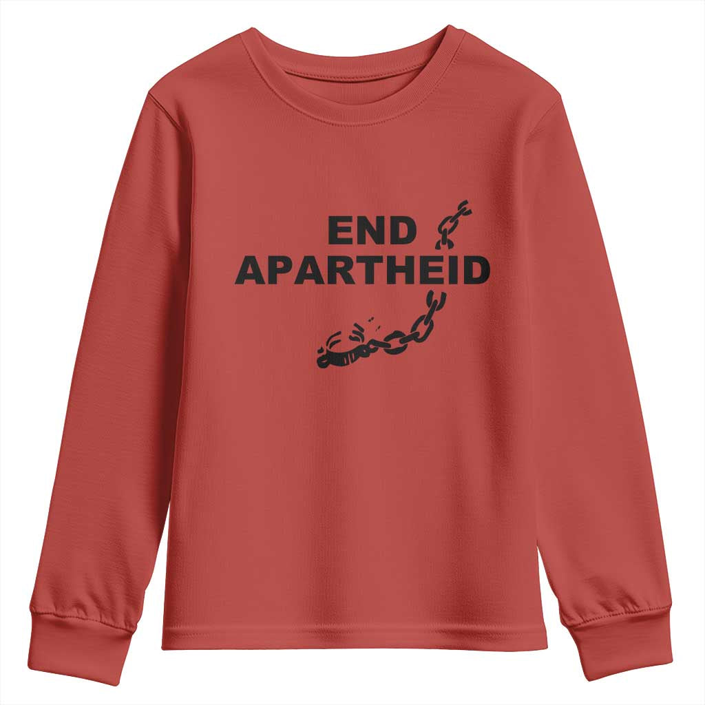 End Apartheid Human Rights Youth Sweatshirt Broken Chain Social Justice Activist