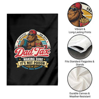 Funny Dad Tax Certified Dad Duty Bigfoot Garden Flag Vintage Sasquatch Official Snack Inspector