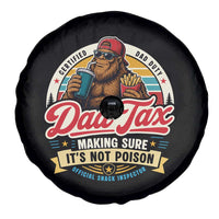 Funny Dad Tax Certified Dad Duty Bigfoot Spare Tire Cover Vintage Sasquatch Official Snack Inspector