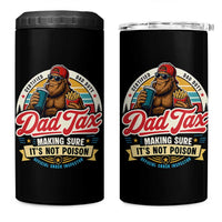 Funny Dad Tax Certified Dad Duty Bigfoot 4 in 1 Can Cooler Tumbler Vintage Sasquatch Official Snack Inspector