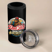Funny Dad Tax Certified Dad Duty Bigfoot 4 in 1 Can Cooler Tumbler Vintage Sasquatch Official Snack Inspector