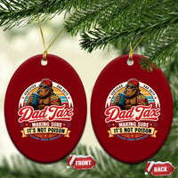 Funny Dad Tax Certified Dad Duty Bigfoot Ceramic Ornament Vintage Sasquatch Official Snack Inspector