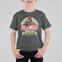 Funny Dad Tax Certified Dad Duty Bigfoot T Shirt For Kid Vintage Sasquatch Official Snack Inspector