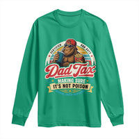 Funny Dad Tax Certified Dad Duty Bigfoot Long Sleeve Shirt Vintage Sasquatch Official Snack Inspector