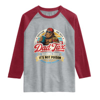 Funny Dad Tax Certified Dad Duty Bigfoot Raglan Shirt Vintage Sasquatch Official Snack Inspector