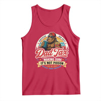 Funny Dad Tax Certified Dad Duty Bigfoot Tank Top Vintage Sasquatch Official Snack Inspector