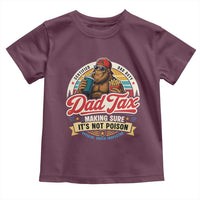 Funny Dad Tax Certified Dad Duty Bigfoot Toddler T Shirt Vintage Sasquatch Official Snack Inspector