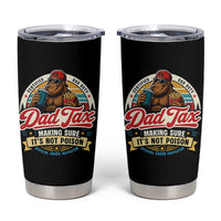 Funny Dad Tax Certified Dad Duty Bigfoot Tumbler Cup Vintage Sasquatch Official Snack Inspector