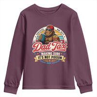 Funny Dad Tax Certified Dad Duty Bigfoot Youth Sweatshirt Vintage Sasquatch Official Snack Inspector