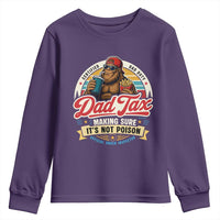 Funny Dad Tax Certified Dad Duty Bigfoot Youth Sweatshirt Vintage Sasquatch Official Snack Inspector
