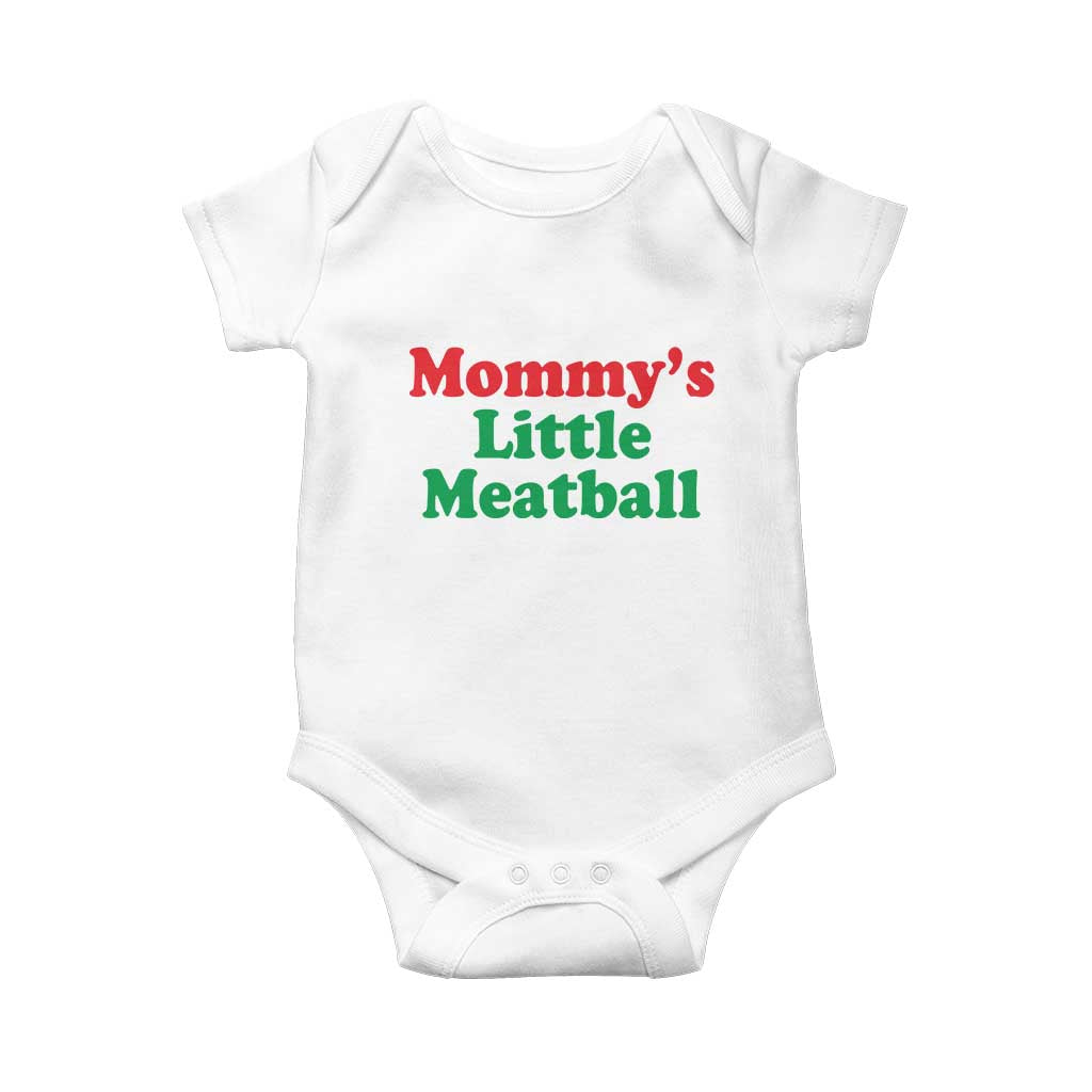 Mommy's Little Meatball Baby Onesie Funny Italian Family Baby Humor - Wonder Print Shop