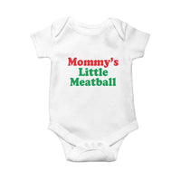 Mommy's Little Meatball Baby Onesie Funny Italian Family Baby Humor - Wonder Print Shop