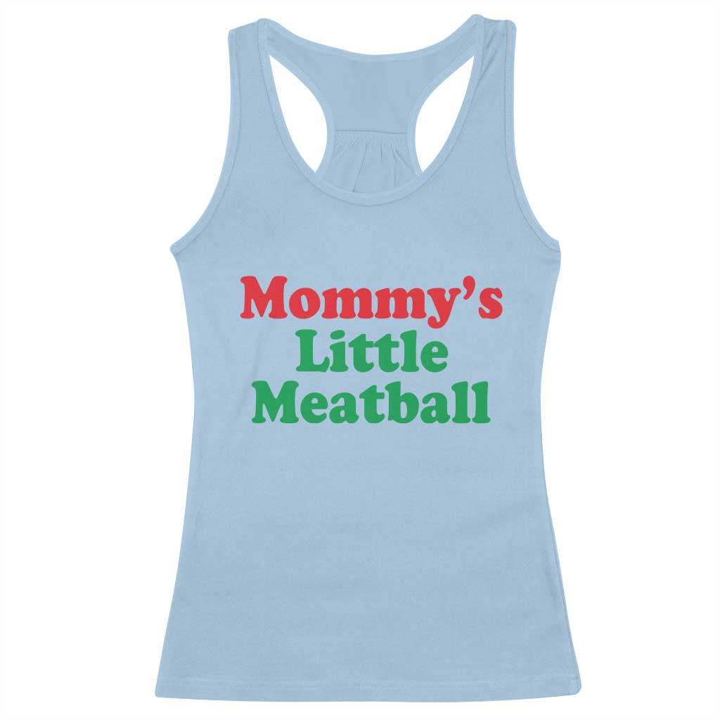 Mommy's Little Meatball Racerback Tank Top Funny Italian Family Baby Humor - Wonder Print Shop