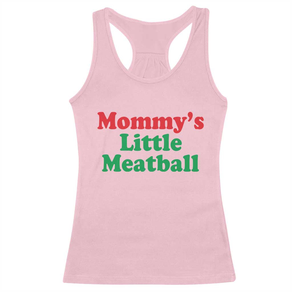 Mommy's Little Meatball Racerback Tank Top Funny Italian Family Baby Humor - Wonder Print Shop