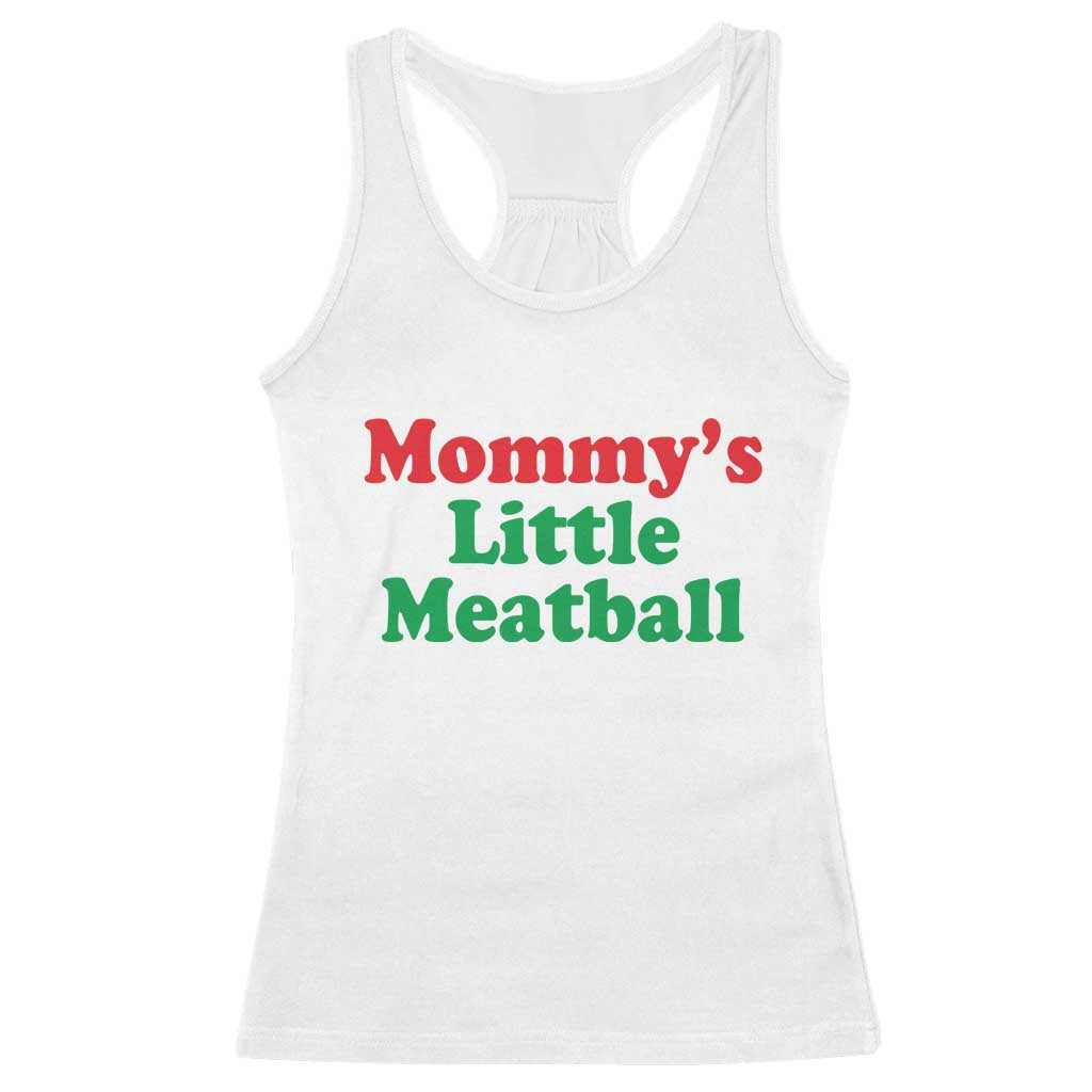 Mommy's Little Meatball Racerback Tank Top Funny Italian Family Baby Humor - Wonder Print Shop