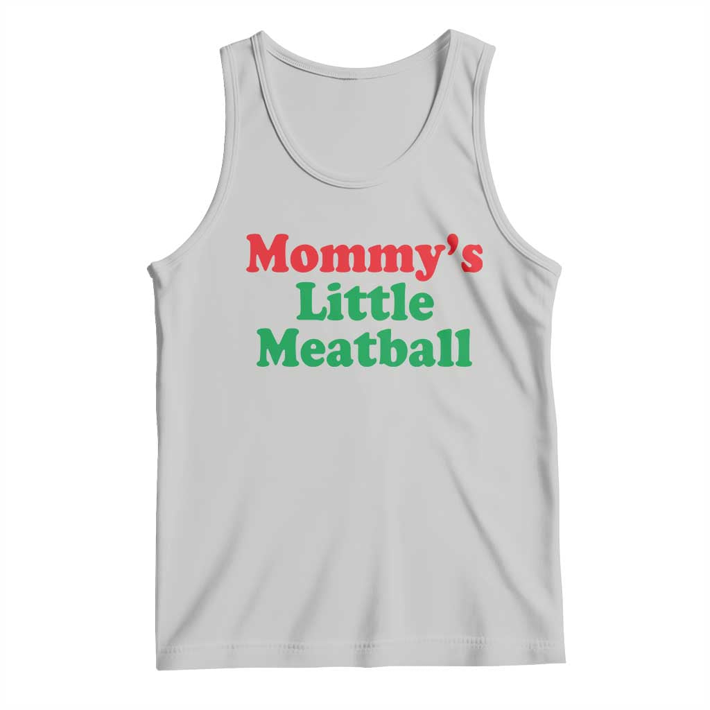 Mommy's Little Meatball Tank Top Funny Italian Family Baby Humor - Wonder Print Shop
