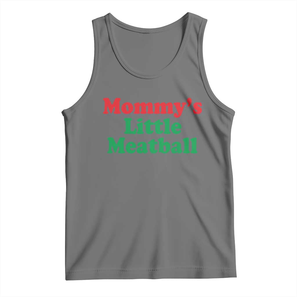 Mommy's Little Meatball Tank Top Funny Italian Family Baby Humor - Wonder Print Shop