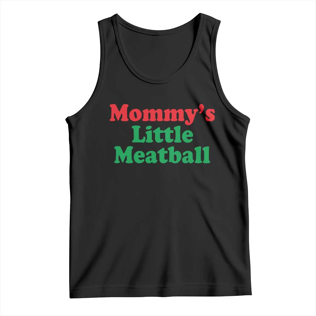 Mommy's Little Meatball Tank Top Funny Italian Family Baby Humor - Wonder Print Shop