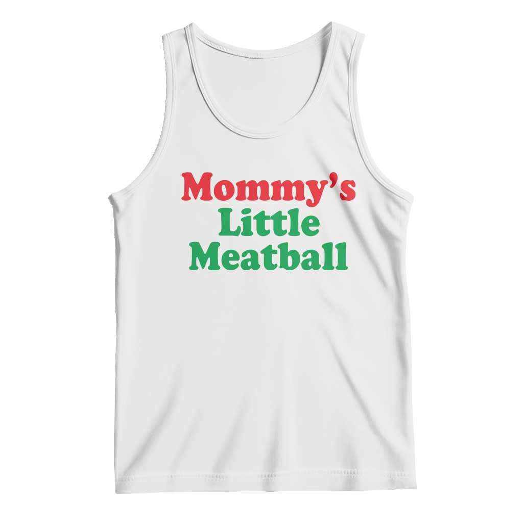 Mommy's Little Meatball Tank Top Funny Italian Family Baby Humor - Wonder Print Shop