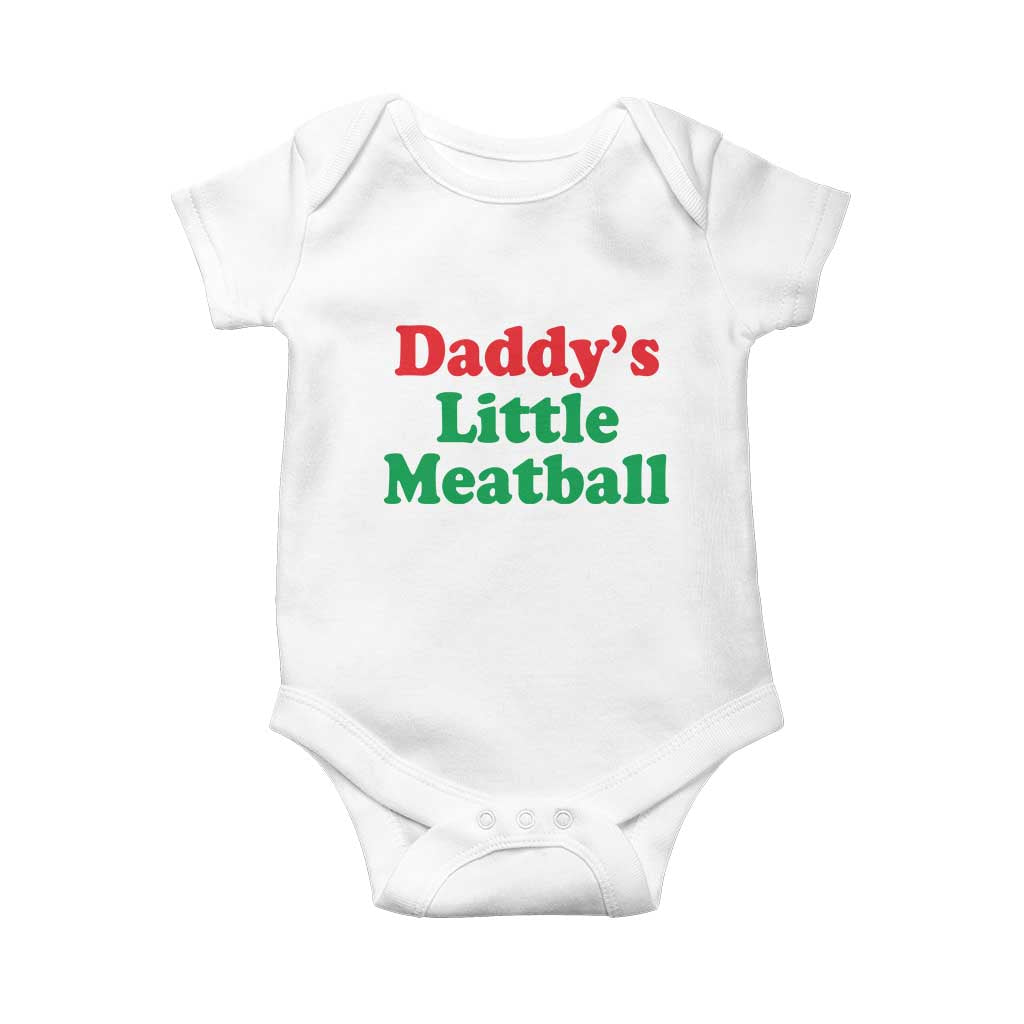 Daddy's Little Meatball Baby Onesie Funny Italian Family Baby Humor - Wonder Print Shop