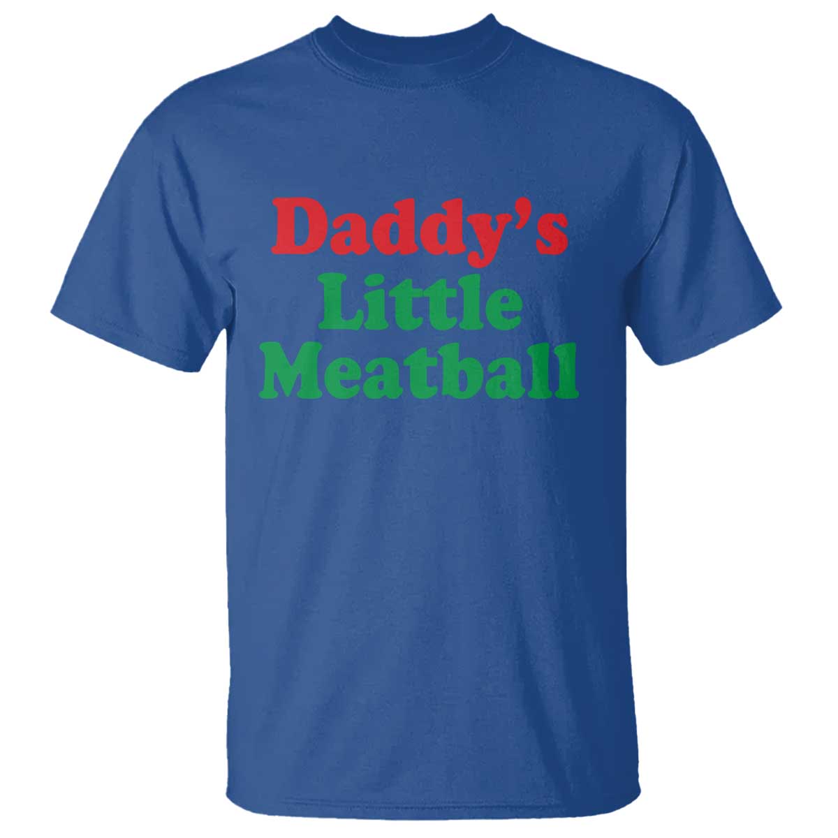Daddy's Little Meatball T Shirt Funny Italian Family Baby Humor - Wonder Print Shop