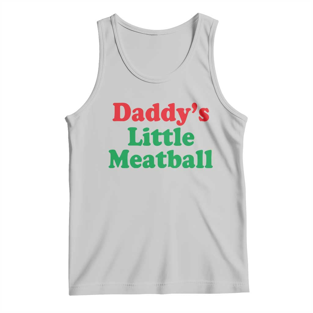 Daddy's Little Meatball Tank Top Funny Italian Family Baby Humor - Wonder Print Shop