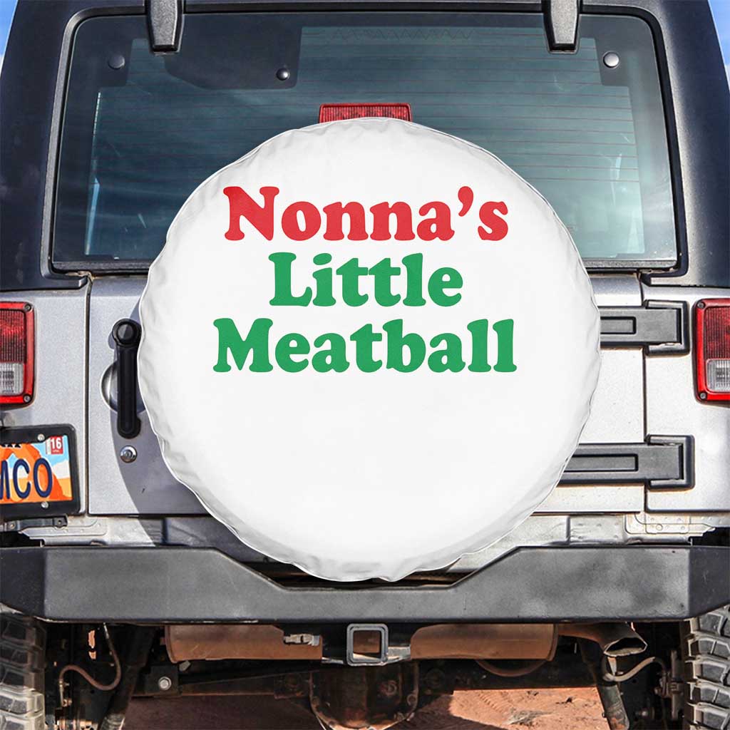 Nonna's Little Meatball Spare Tire Cover Funny Italian Family Baby Humor - Wonder Print Shop