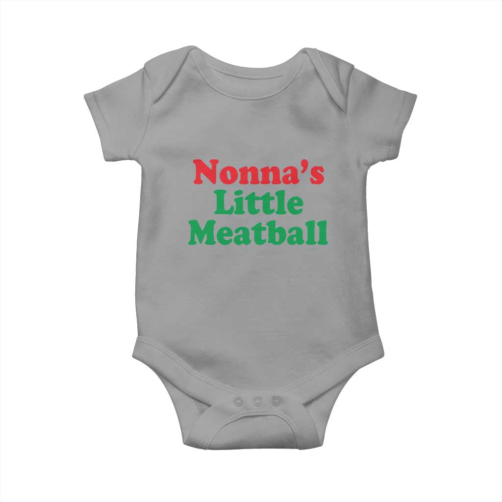 Nonna's Little Meatball Baby Onesie Funny Italian Family Baby Humor - Wonder Print Shop