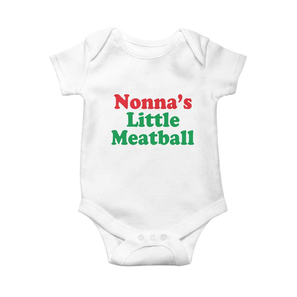 Nonna's Little Meatball Baby Onesie Funny Italian Family Baby Humor - Wonder Print Shop