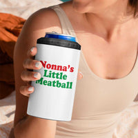 Nonna's Little Meatball 4 in 1 Can Cooler Tumbler Funny Italian Family Baby Humor - Wonder Print Shop