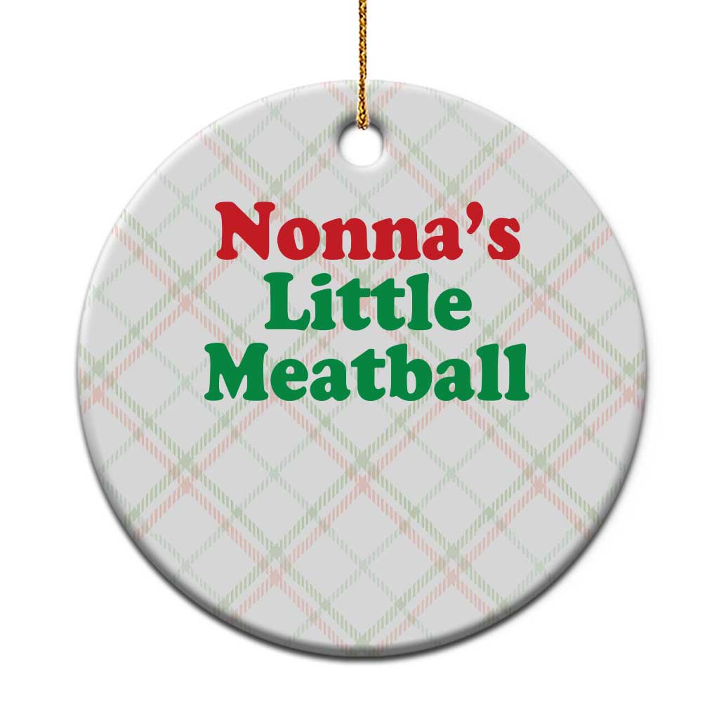 Nonna's Little Meatball Ceramic Ornament Funny Italian Family Baby Humor - Wonder Print Shop