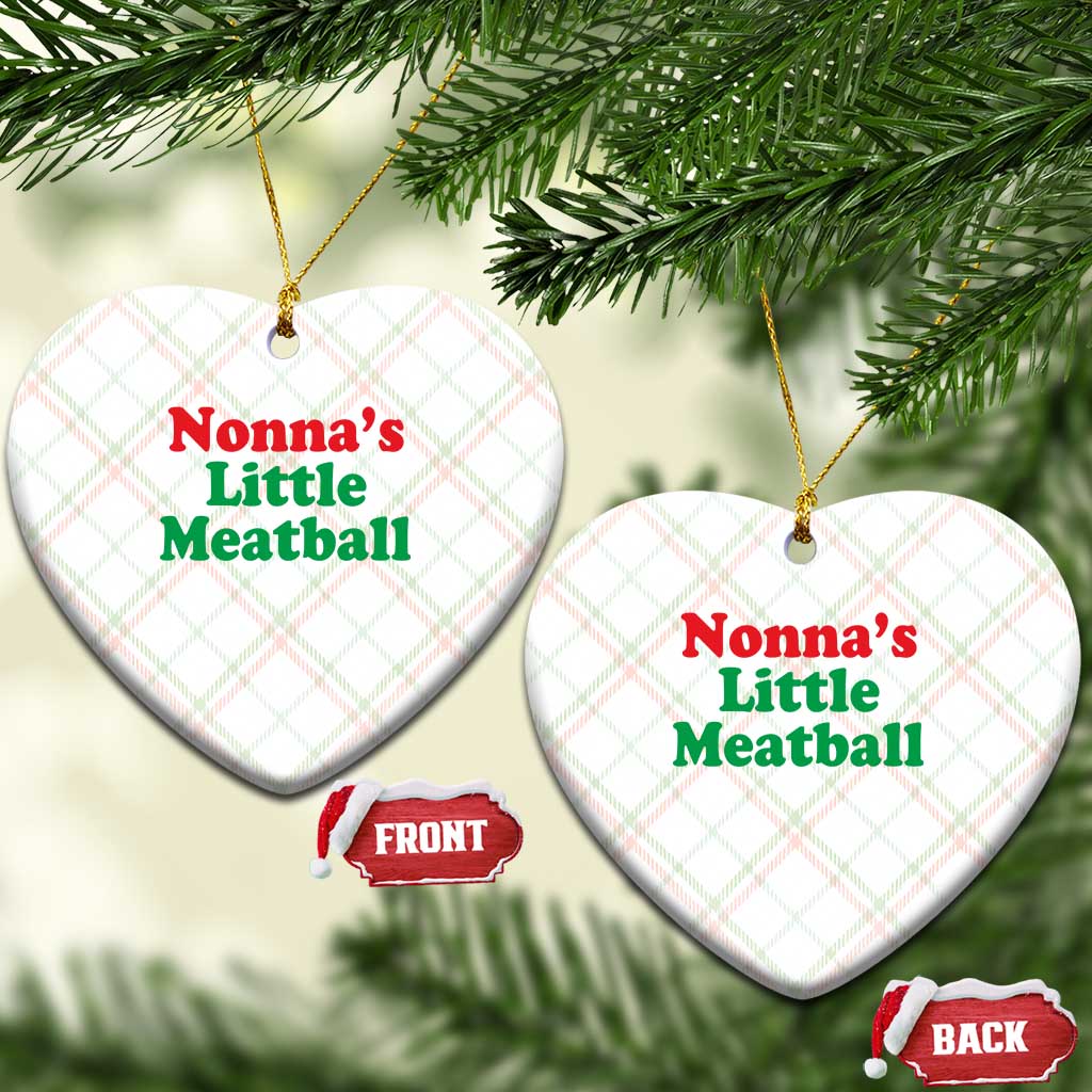 Nonna's Little Meatball Ceramic Ornament Funny Italian Family Baby Humor - Wonder Print Shop