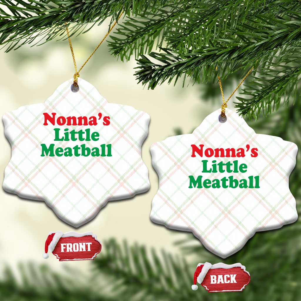 Nonna's Little Meatball Ceramic Ornament Funny Italian Family Baby Humor - Wonder Print Shop